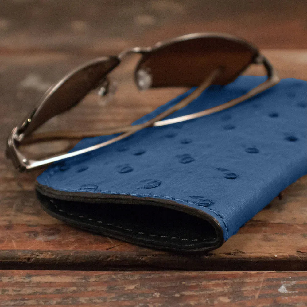 Ostrich Blue Glasses Cases