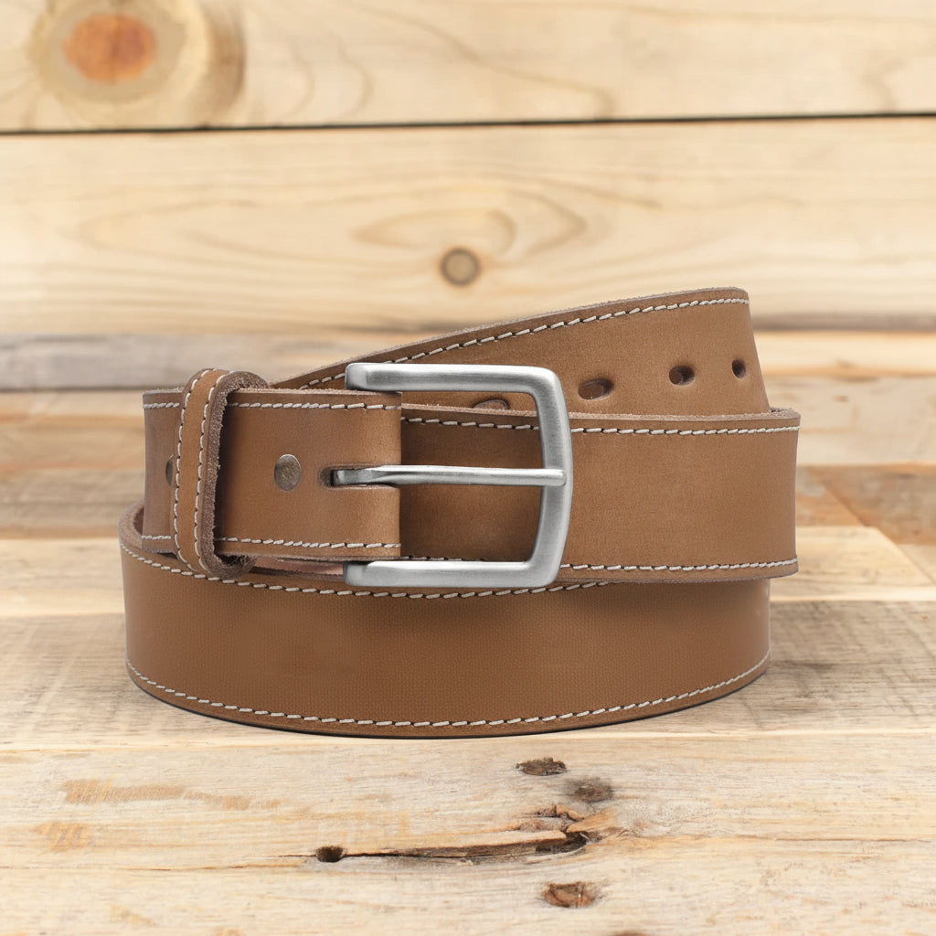 Solid Brass #1049 Heel Bar Buckle 1.5" - Brushed Chrome