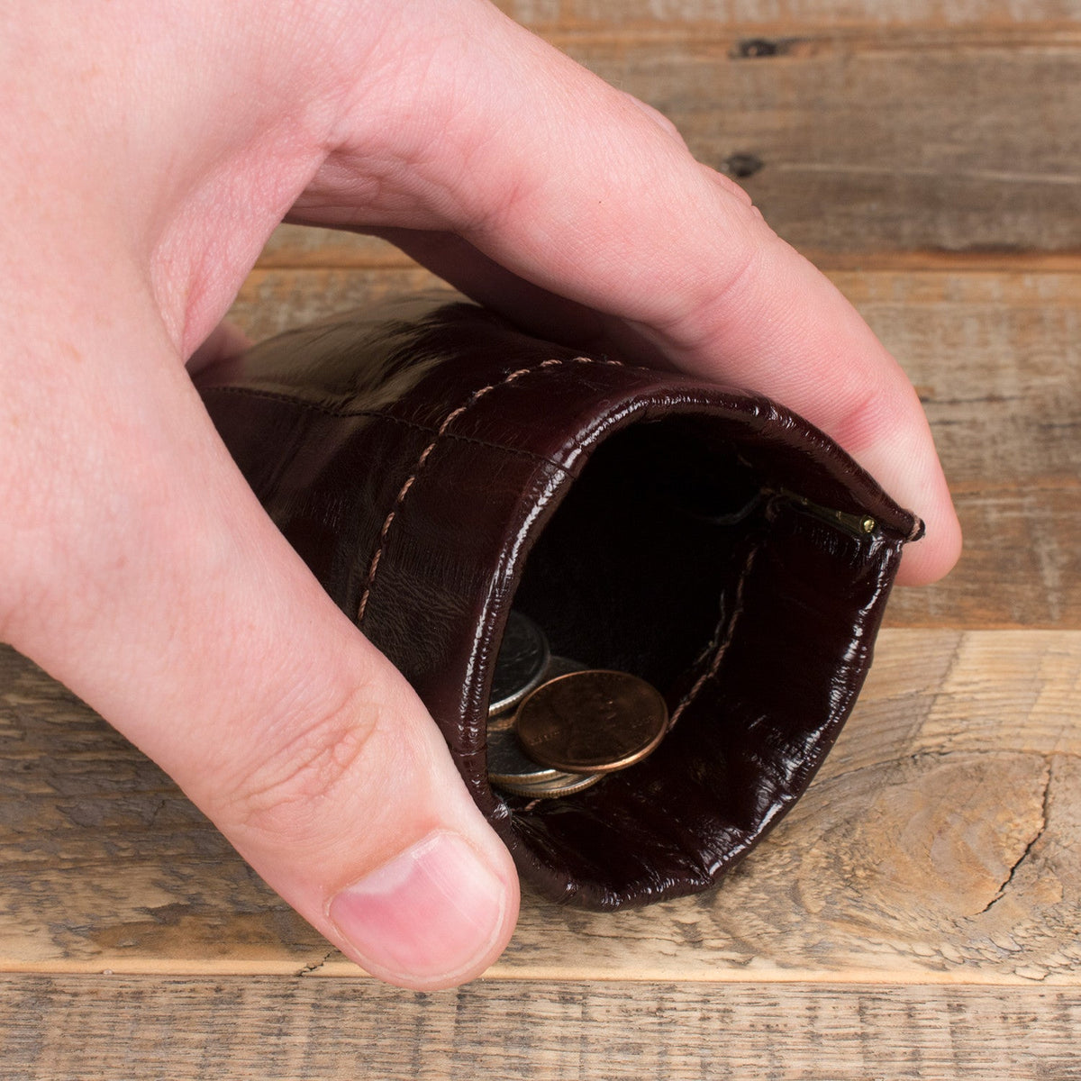Eel Brown Coin Pouch