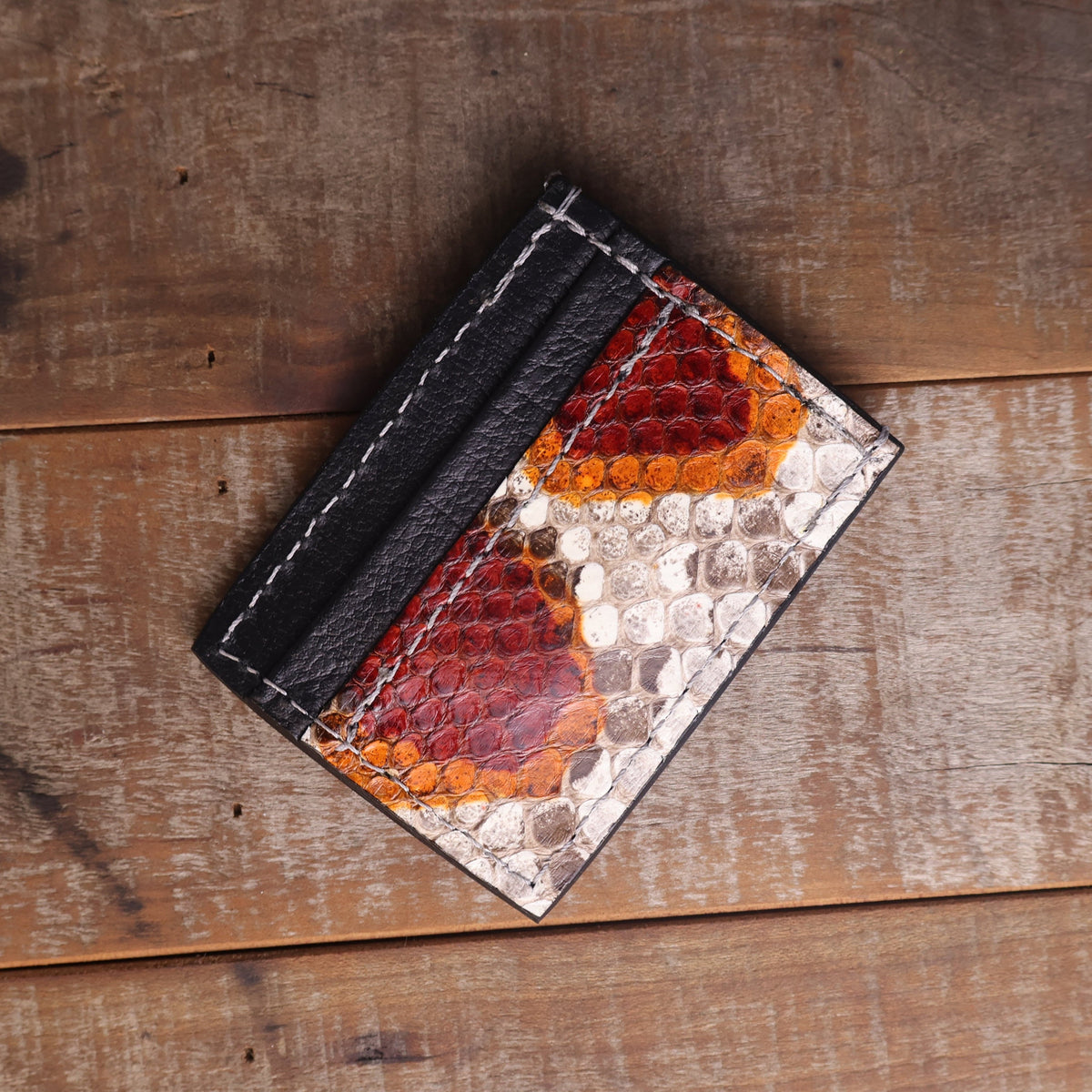 Python Blood Orange Money Clip Wallet