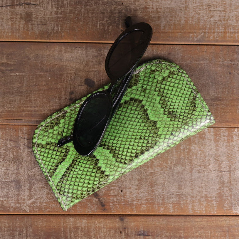 Python Lime Green Glasses Case