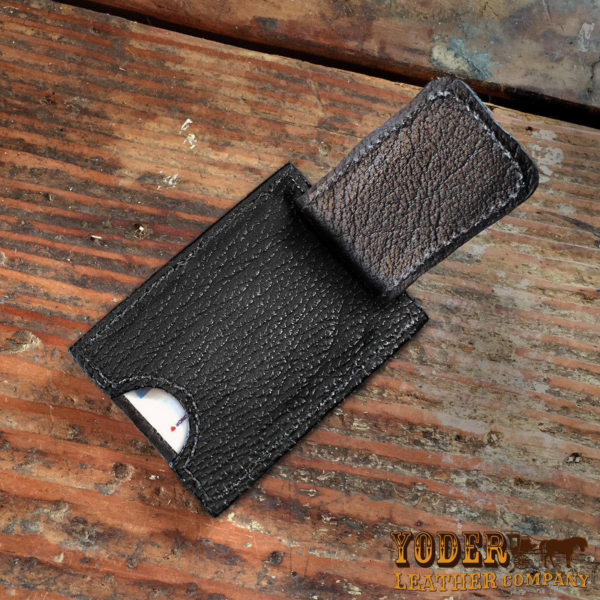 Shark Black Money Clip Wallet