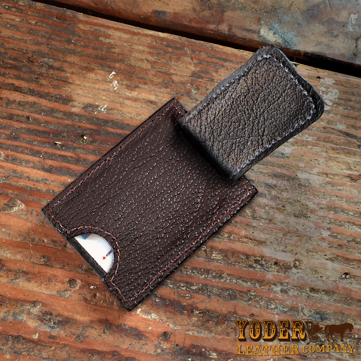 Shark Brown Money Clip Wallet
