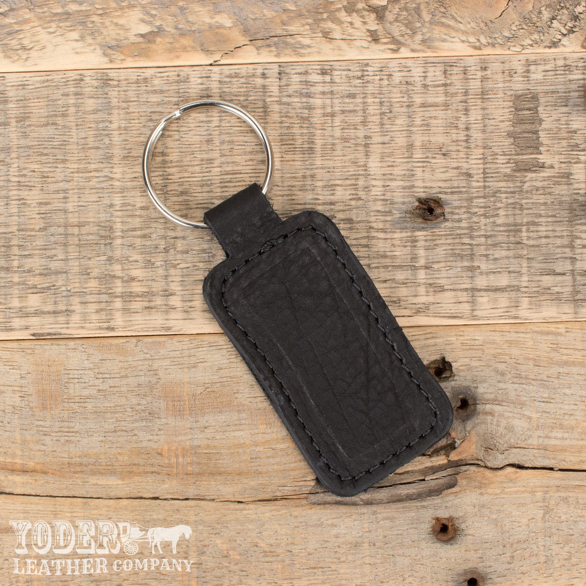 Bison Black Keychain