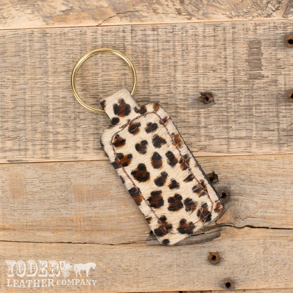 Furry Leopard Keychain