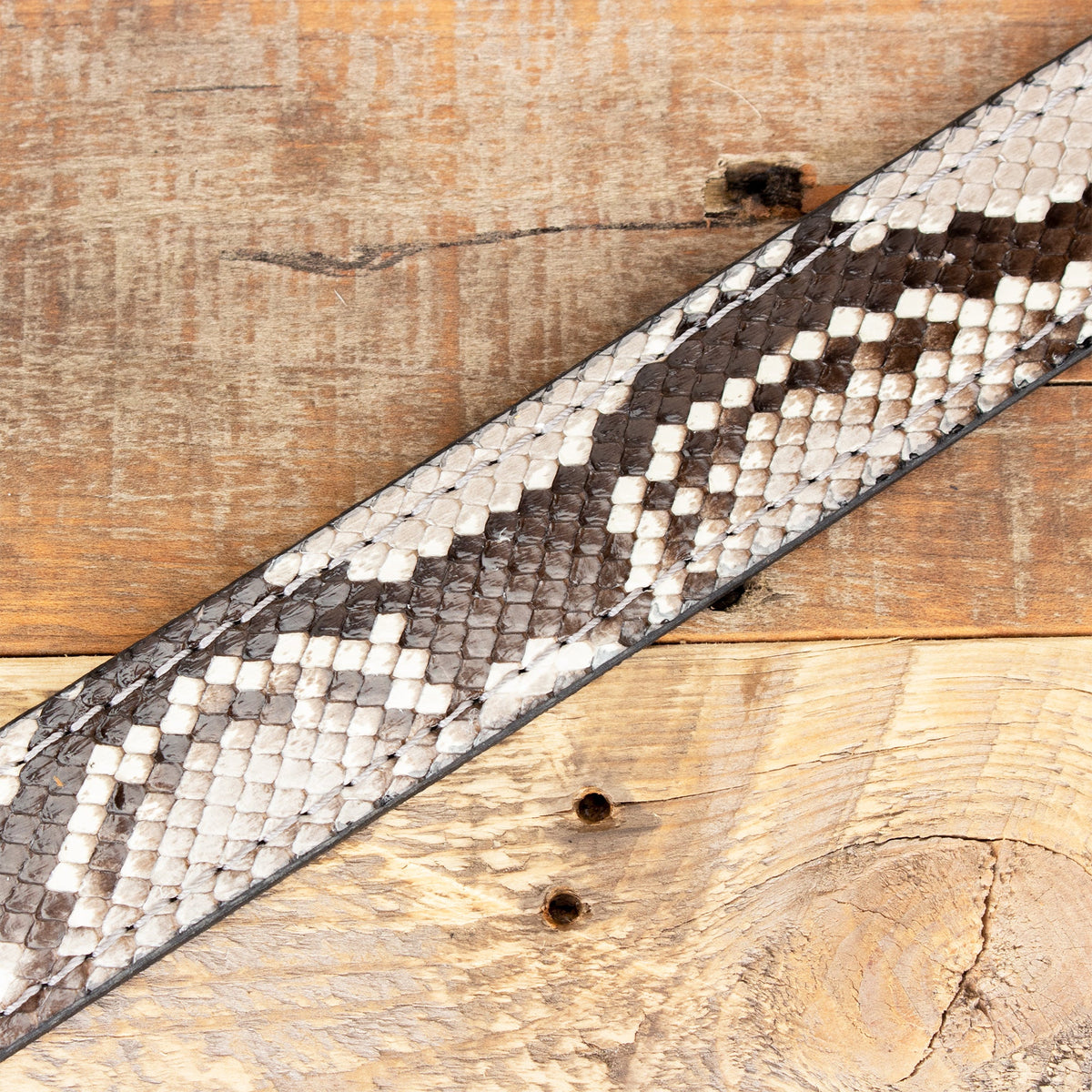 Python Snakeskin Leather Belt