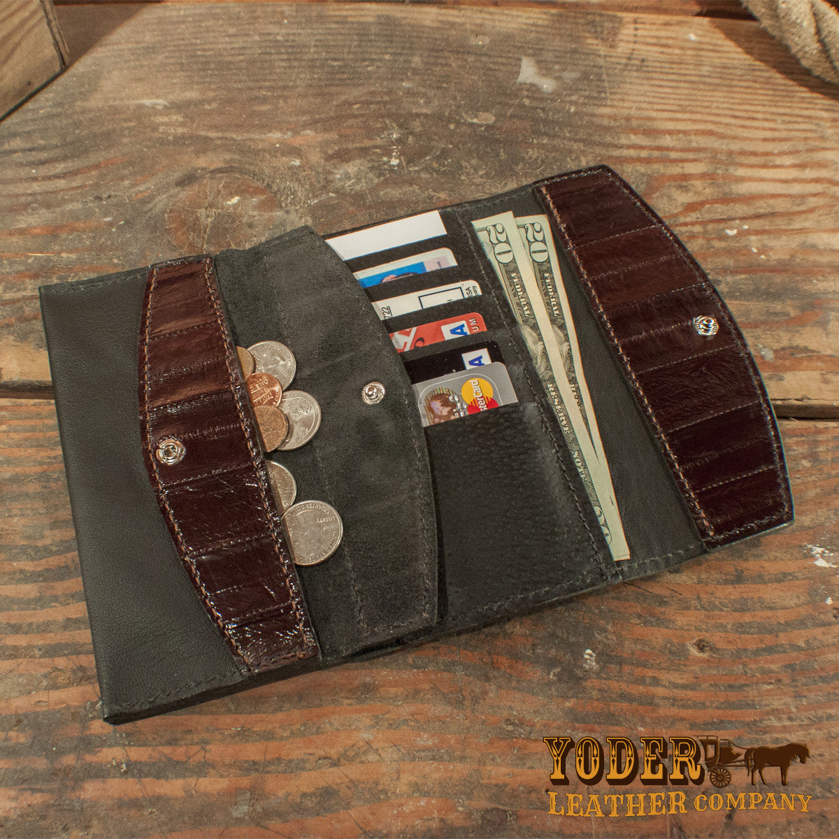 Women's Eel Brown Clutch
