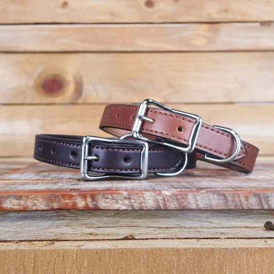 Tan Leather Dog Collar