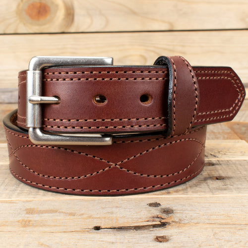 Dark Brown Figure 8 Tool Belt - Leather Belt 1.5" - SALE ITEM