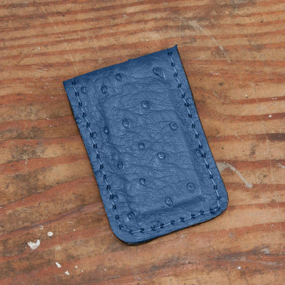 Ostrich Blue Cash Clip