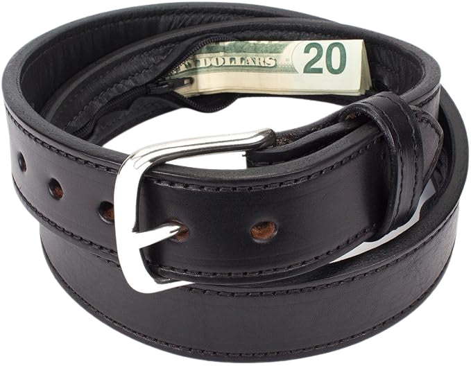Stitched Black Money Belt - Multiple Sizes - SALE ITEM
