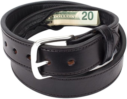 Stitched Black Money Belt - Multiple Sizes - SALE ITEM