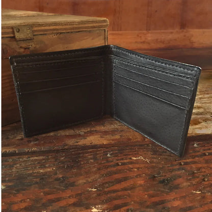 Ostrich Blue Bifold Wallet