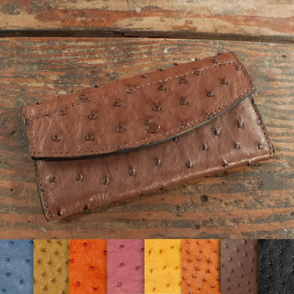 Ostrich Brown Clutch For Women