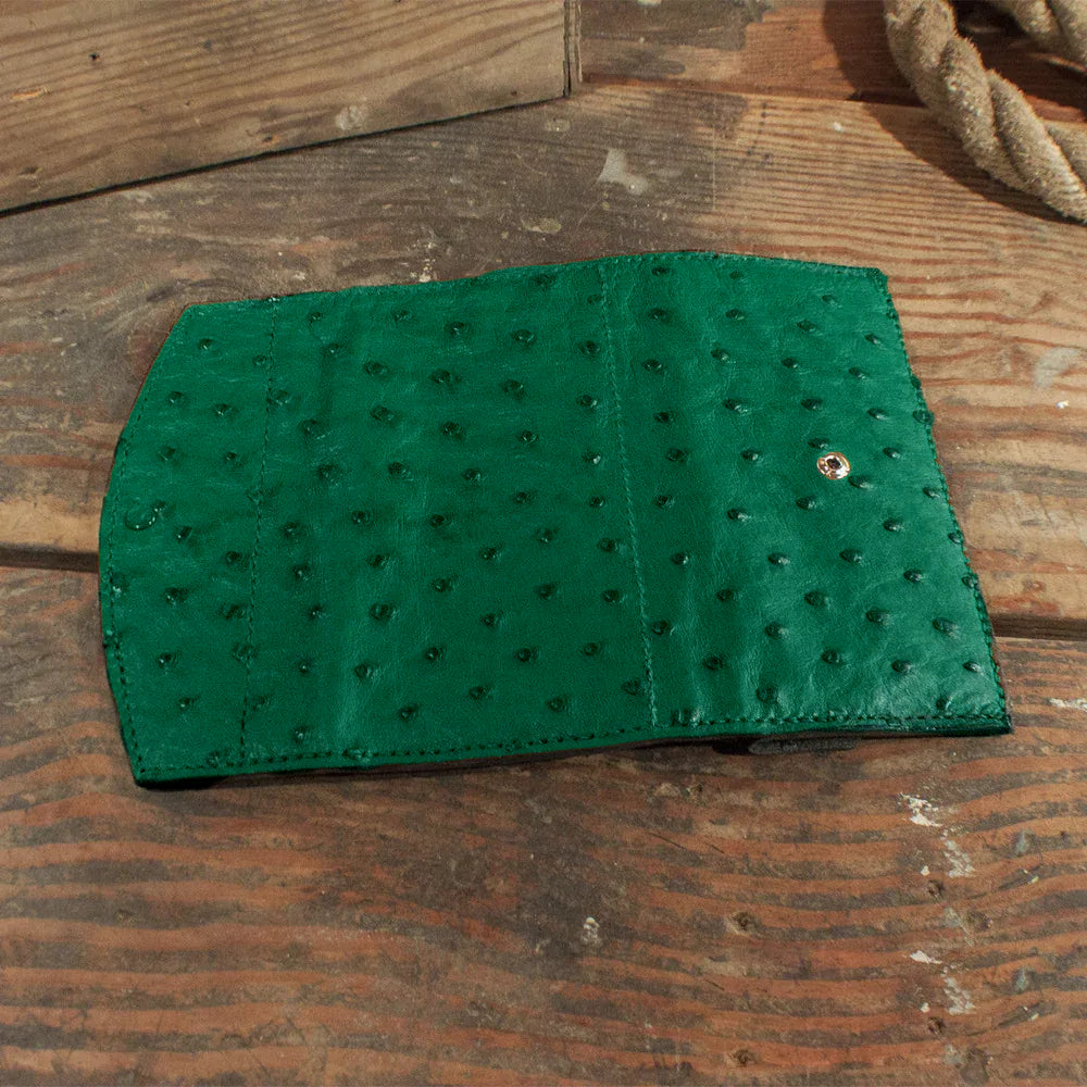 Ostrich Green Clutch For Women
