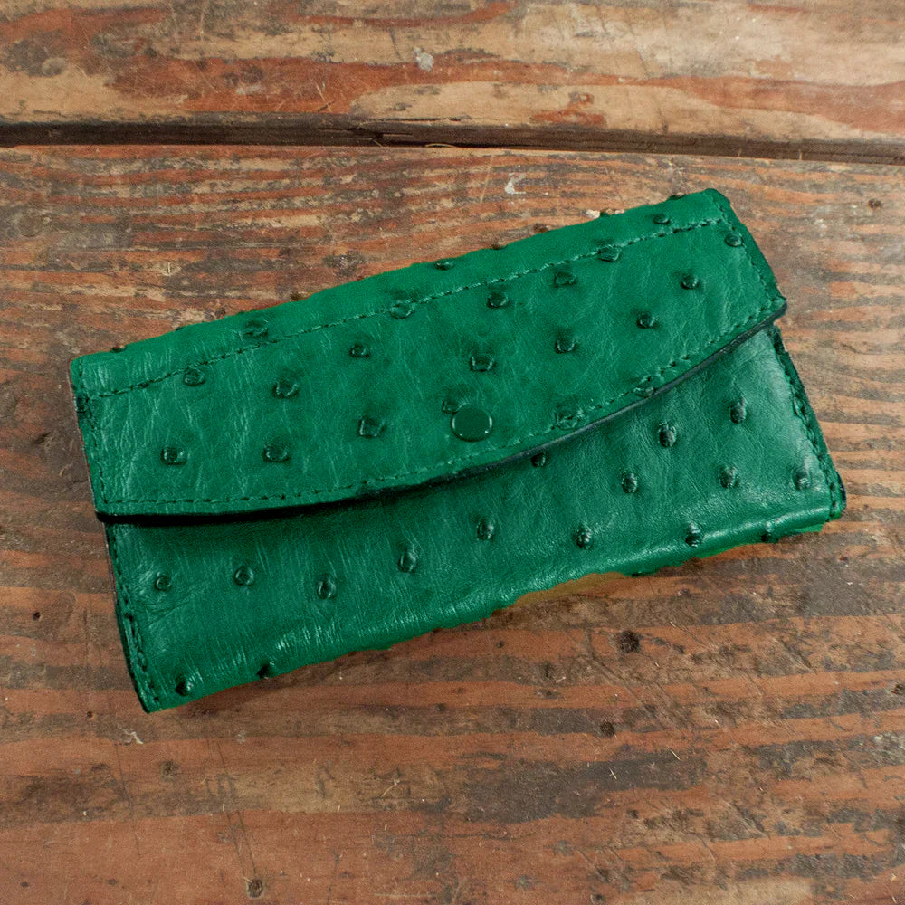 Ostrich Green Clutch For Women