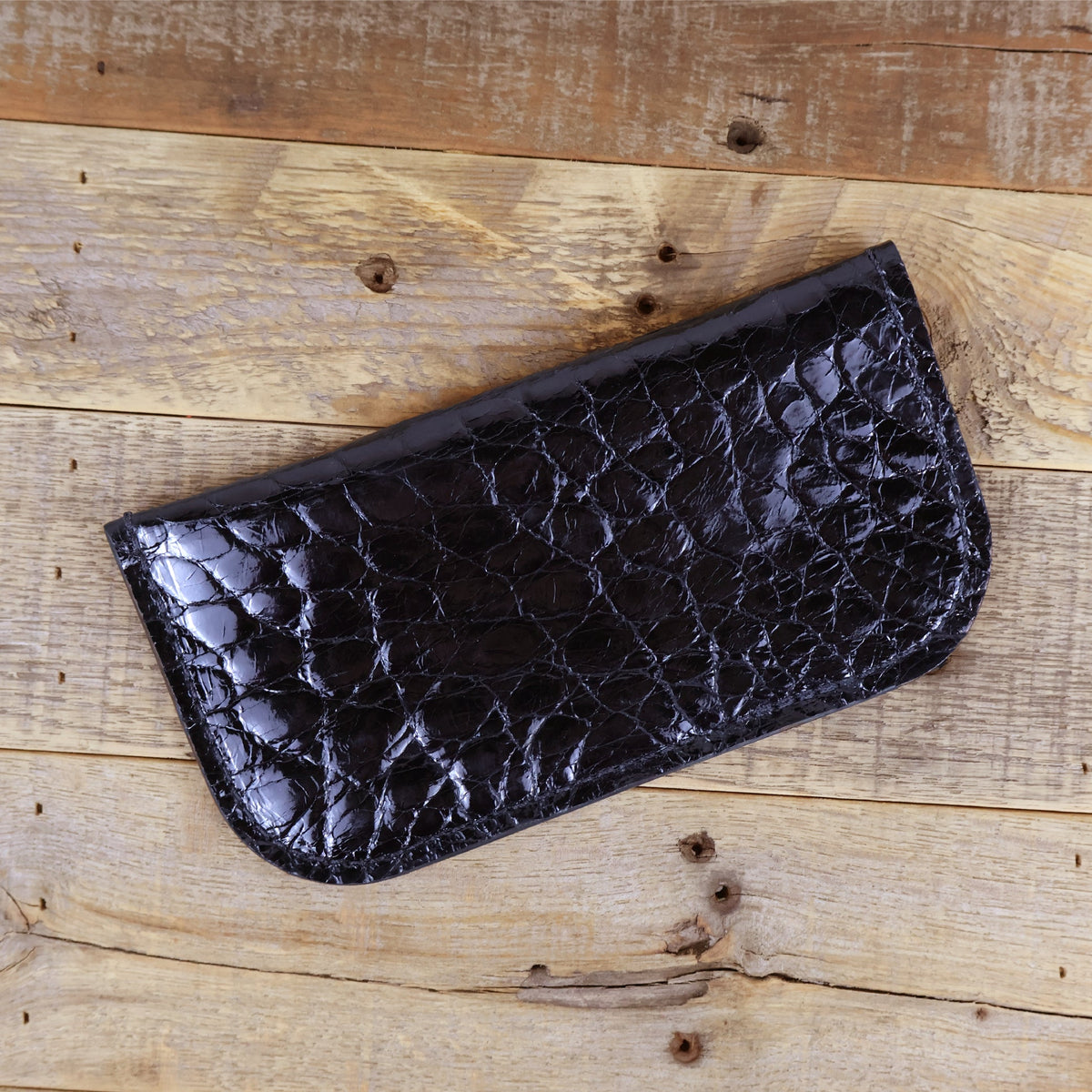 Alligator Full Gloss Black Glasses Case