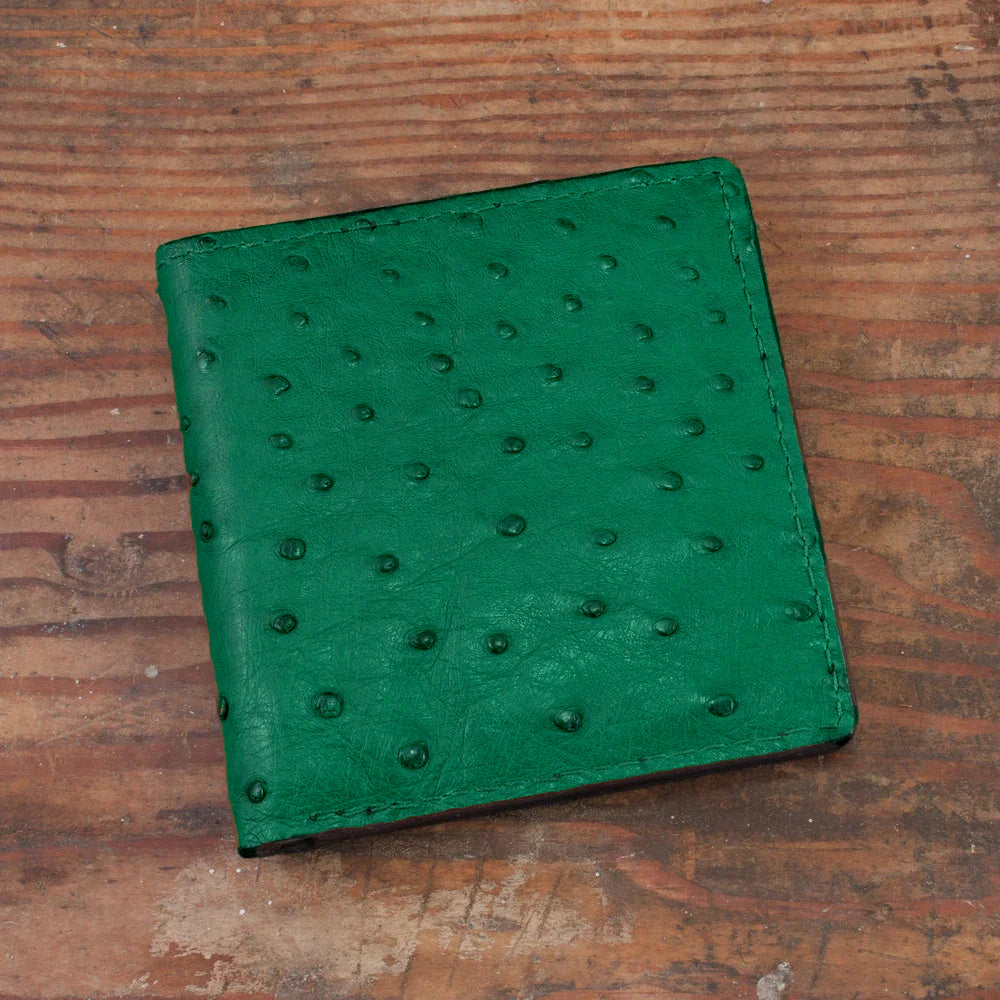 Ostrich Green Hipster Wallet