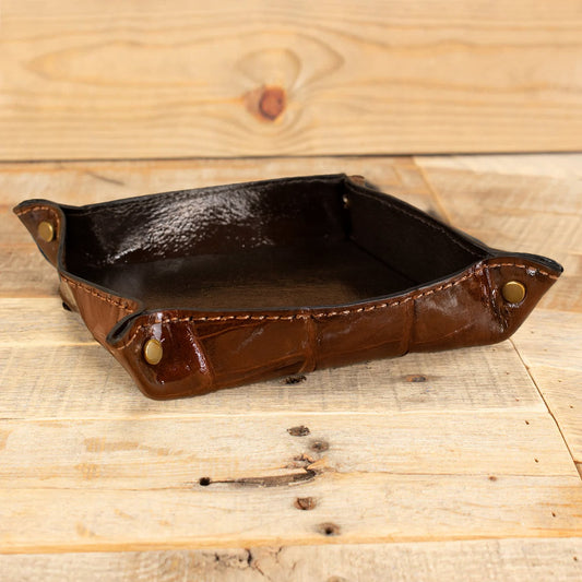 Alligator Full Gloss Brown Valet