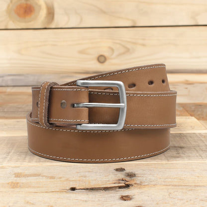Solid Brass #1049 Heel Bar Buckle 1.5" - Brushed Chrome