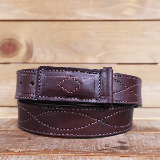 Scratchless Mechanic's Belt - Brown Figure 8 1.25"