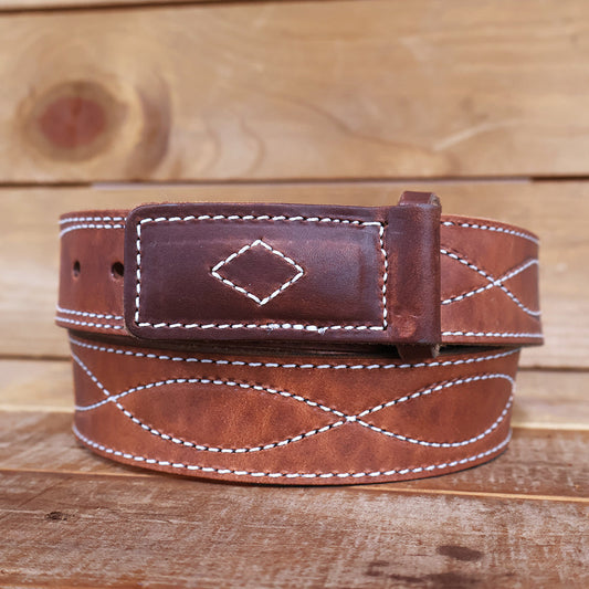 Scratchless Mechanic's Belt - Tan Figure 8 1.25"