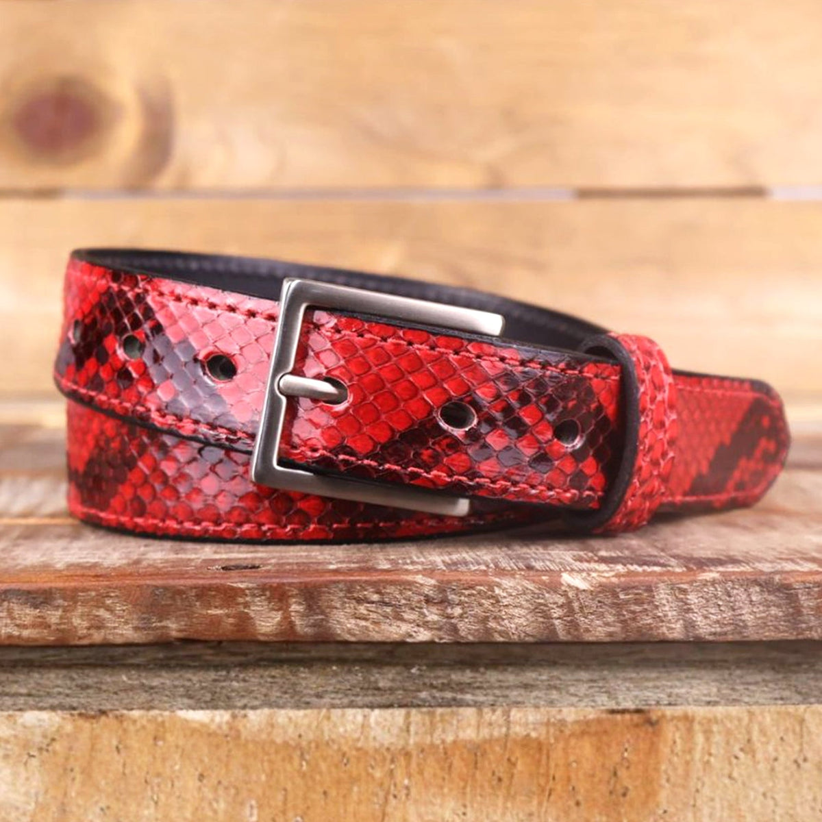 Python Red Belt & Clutch Bundle