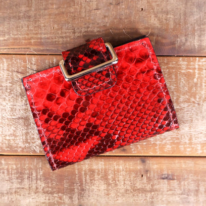 Women's Python Red Wallet