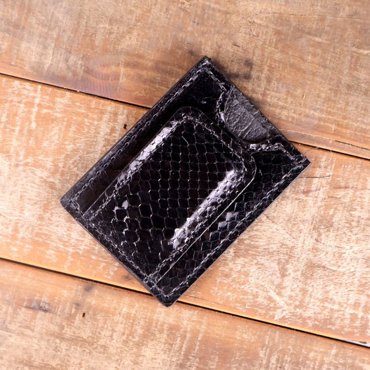 Python Glossy Money Clip Wallet & Belt Bundle