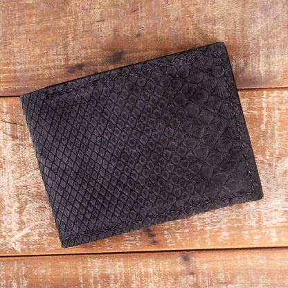 Python Black Suede Bifold