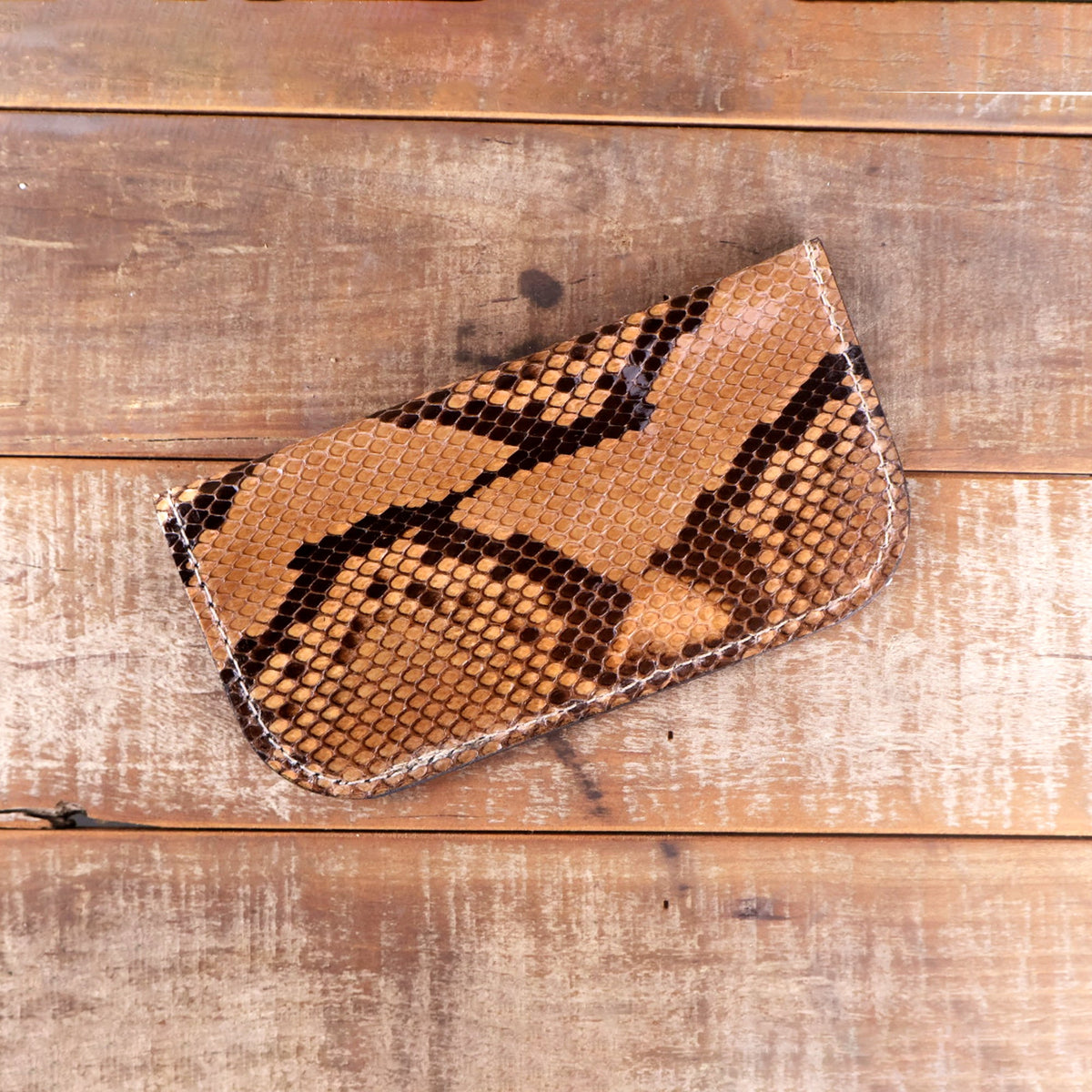 Python Caramel Glasses Case & Clutch Bundle