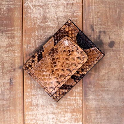 Python Caramel Money Clip Wallet