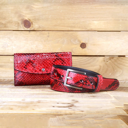 Python Red Belt & Clutch Bundle