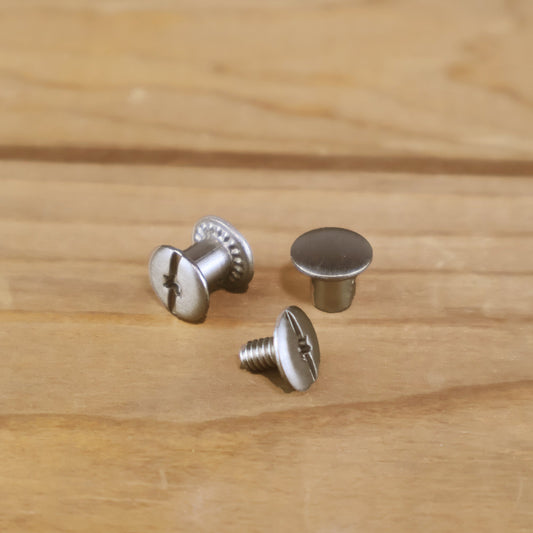 Set of Chicago Screws (2 Pack) - Brushed Chrome