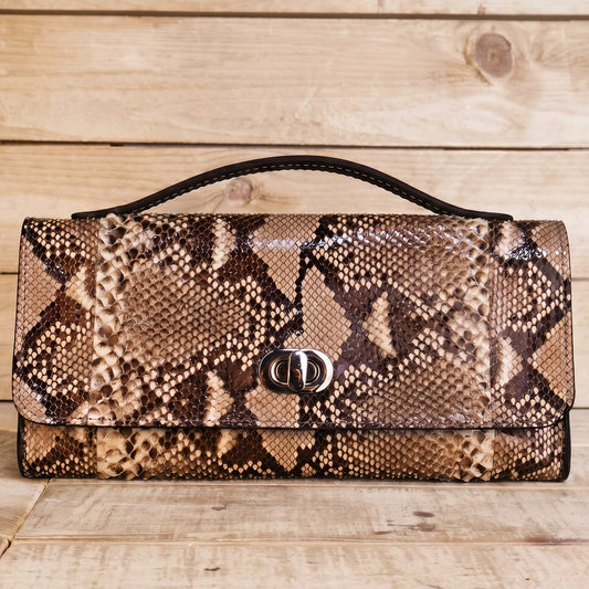 The Dallas | Italian Python Clutch