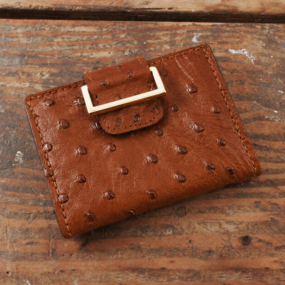 Ostrich Cognac Women's Wallet