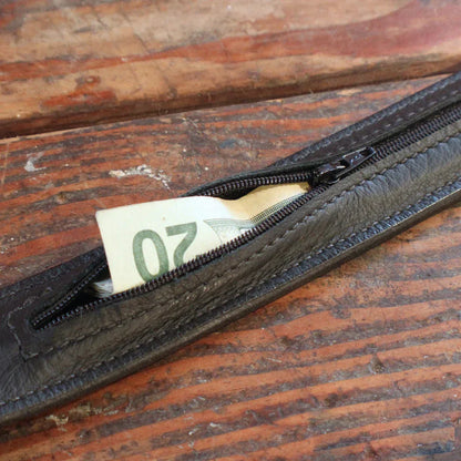 Ostrich Orange Money Belt