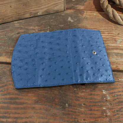 Women's Ostrich Blue Clutch For Women
