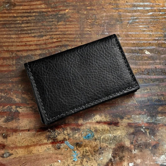 Cowhide Black Card Case
