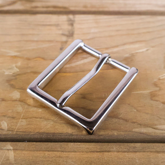 Solid Brass #8 Dress Buckle 1.25" - Polished Chrome