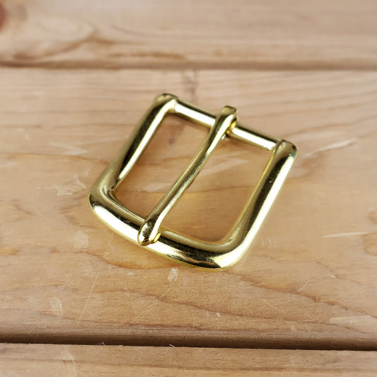 Lincoln Heel Bar Buckle - Polished Brass - Multiple Sizes