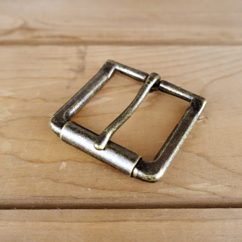 Solid Brass #1402 Roller Buckle 1.5" - Antique Brass