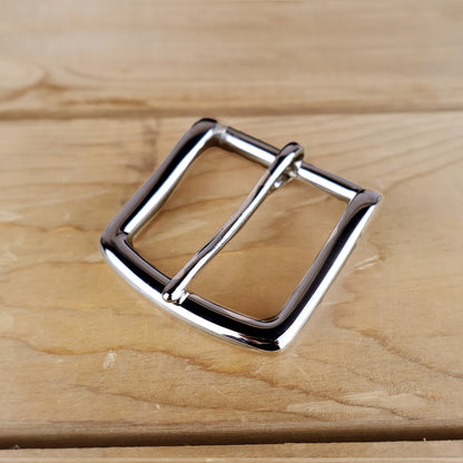 Solid Brass #1049 Heel Bar Buckle 1.5" - Polished Chrome