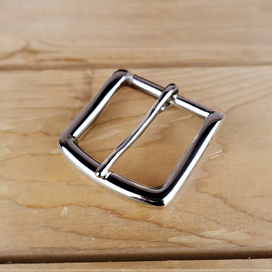 Solid Brass #1049 Heel Bar Buckle 1.5" - Polished Chrome