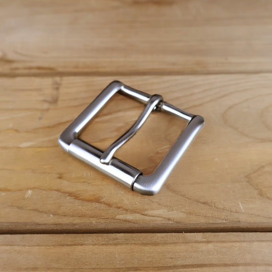 Solid Brass #1402 Roller Buckle 1.5" - Brushed Chrome