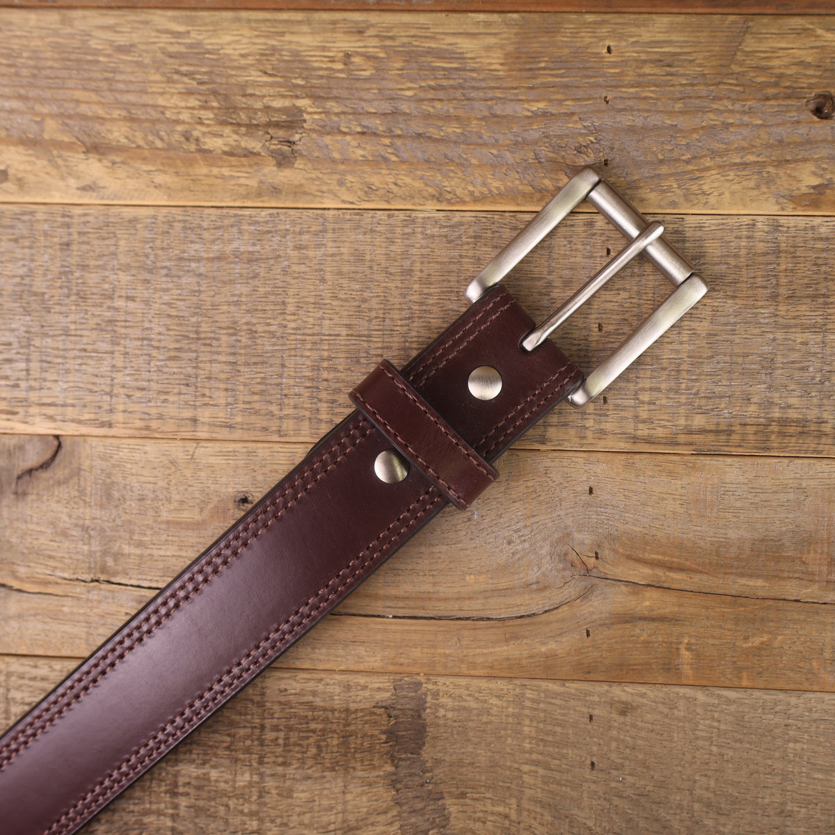 The Ridge - Double Layer Brown Leather Belt 1.5"