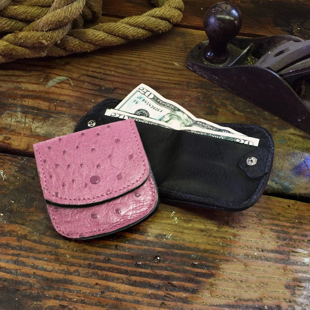 Ostrich Pink Cab Wallet