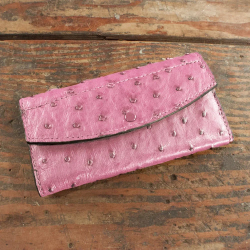 Ostrich Pink Clutch For Women