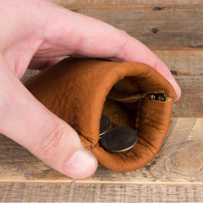 Bison Brown Coin Pouch