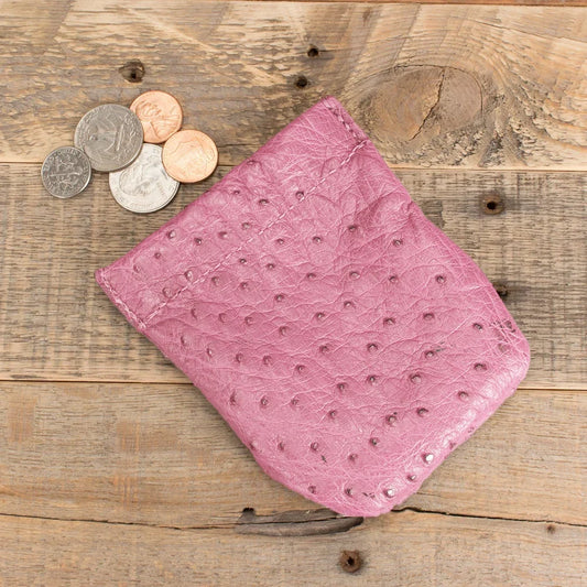 Ostrich Pink Coin Pouch